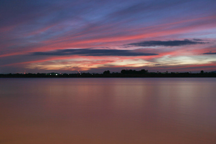 západ slunce nad Mekongem